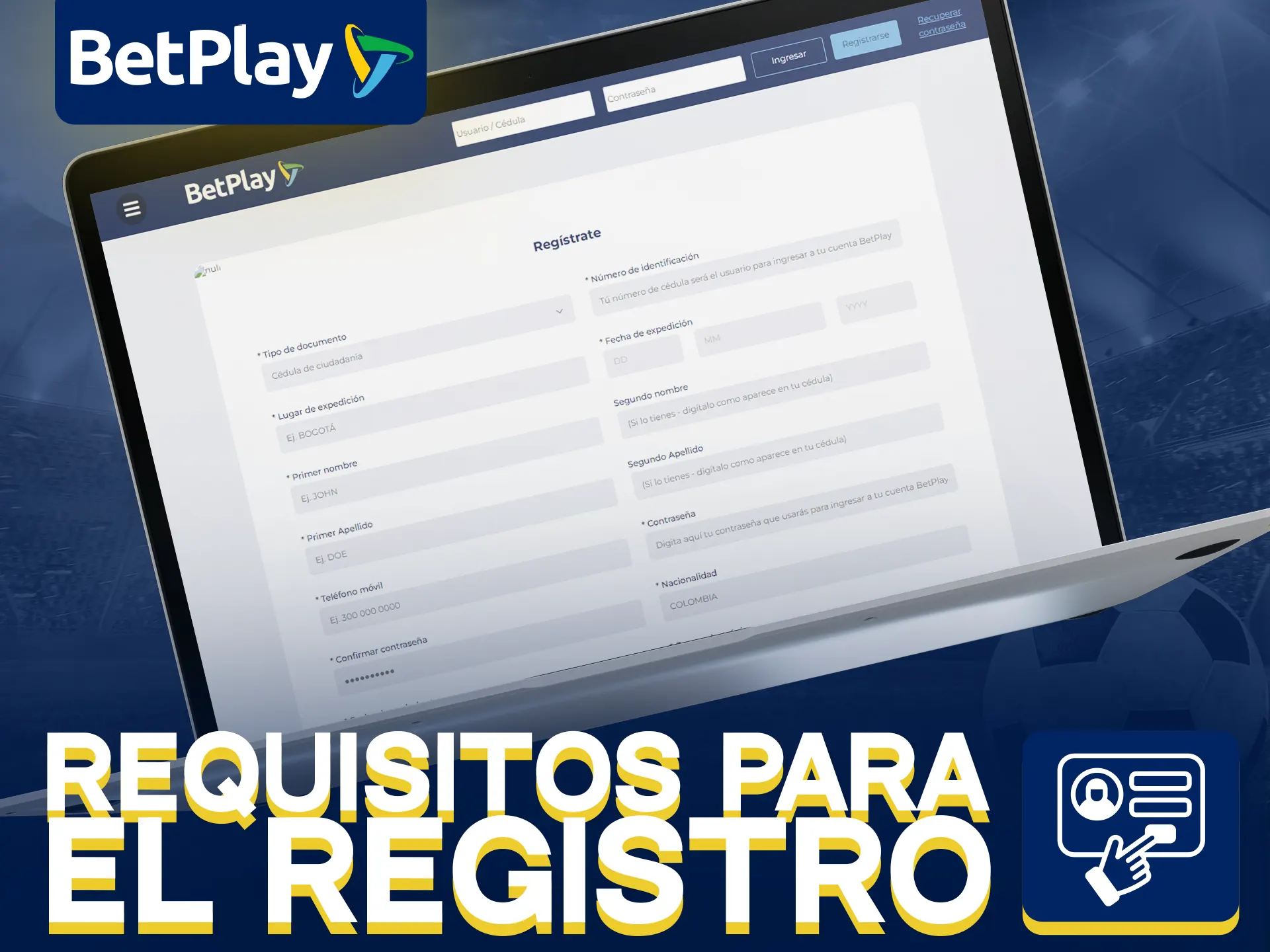 Sigue los requisitos para crear una cuenta en BetPlay.