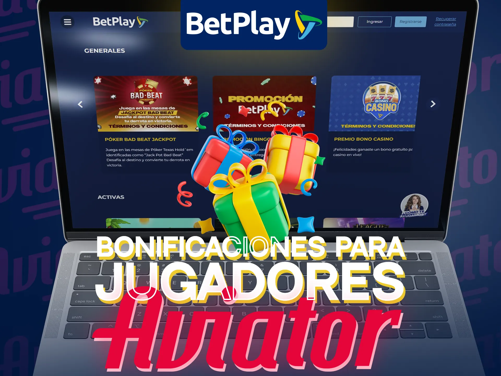 Hay muchos bonos para los jugadores de Aviator en BetPlay.