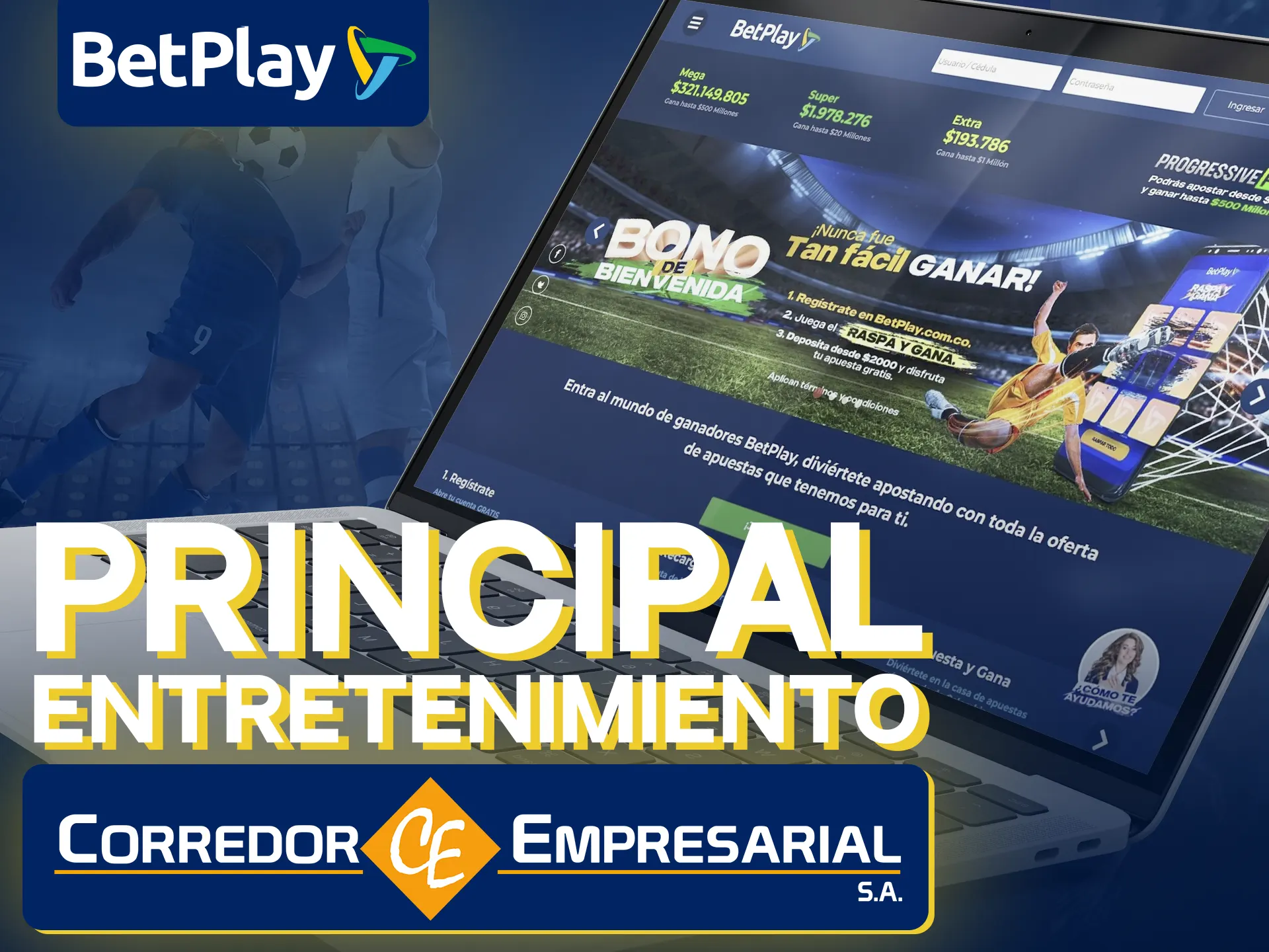 Los principales servicios de BetPlay son casino y apuestas en Colombia.