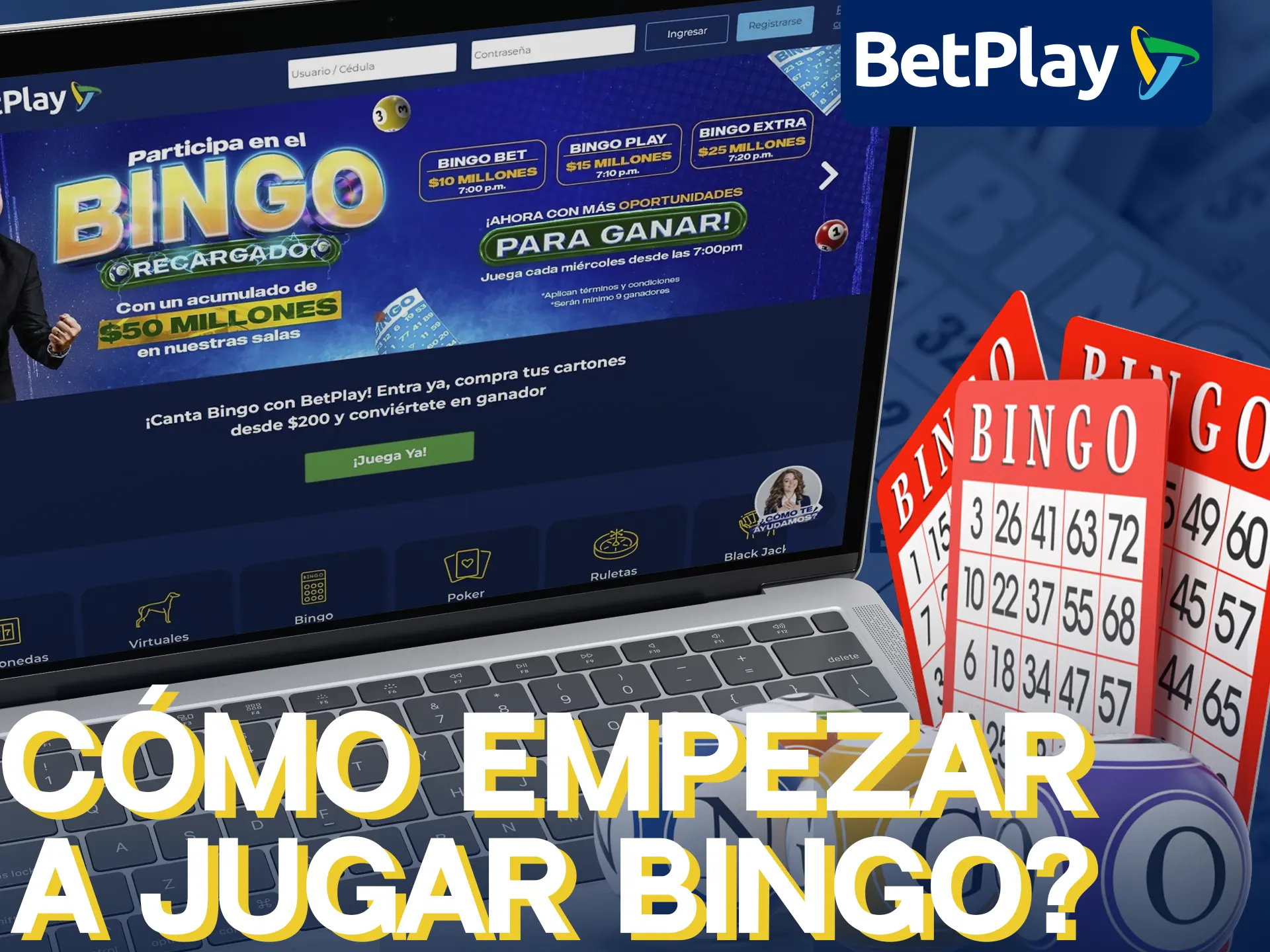 Comienza a jugar Bingo en BetPlay con pasos fáciles.