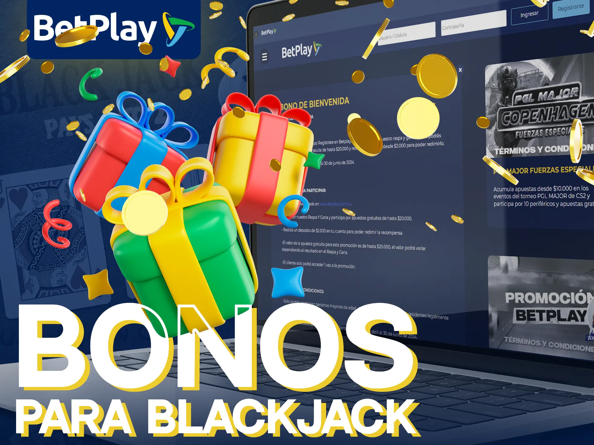 Utilice los bonos para los juegos de blackjack de BetPlat.