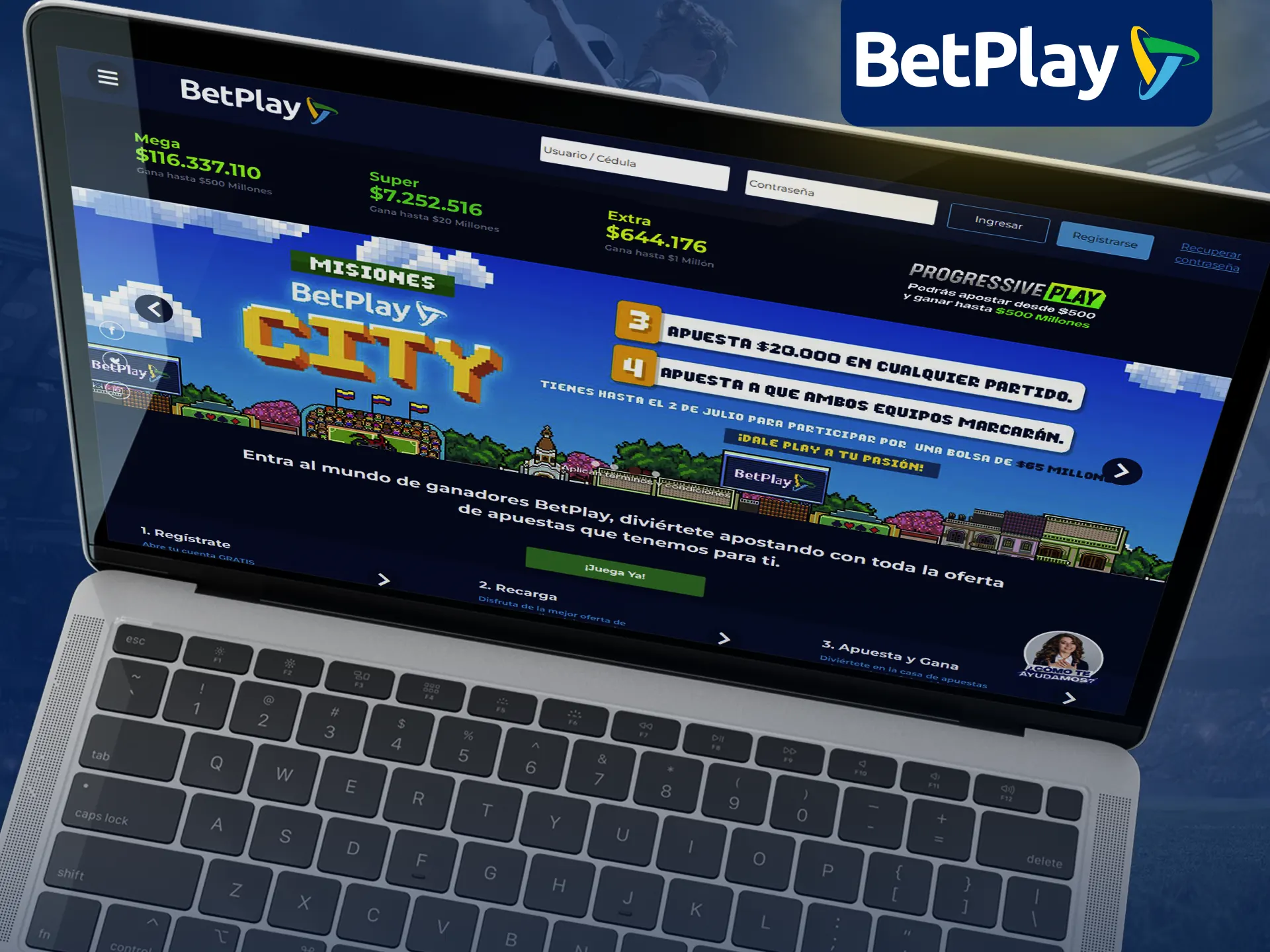La aplicación BetPlay para PC no está disponible, puedes utilizar la versión web en su lugar.
