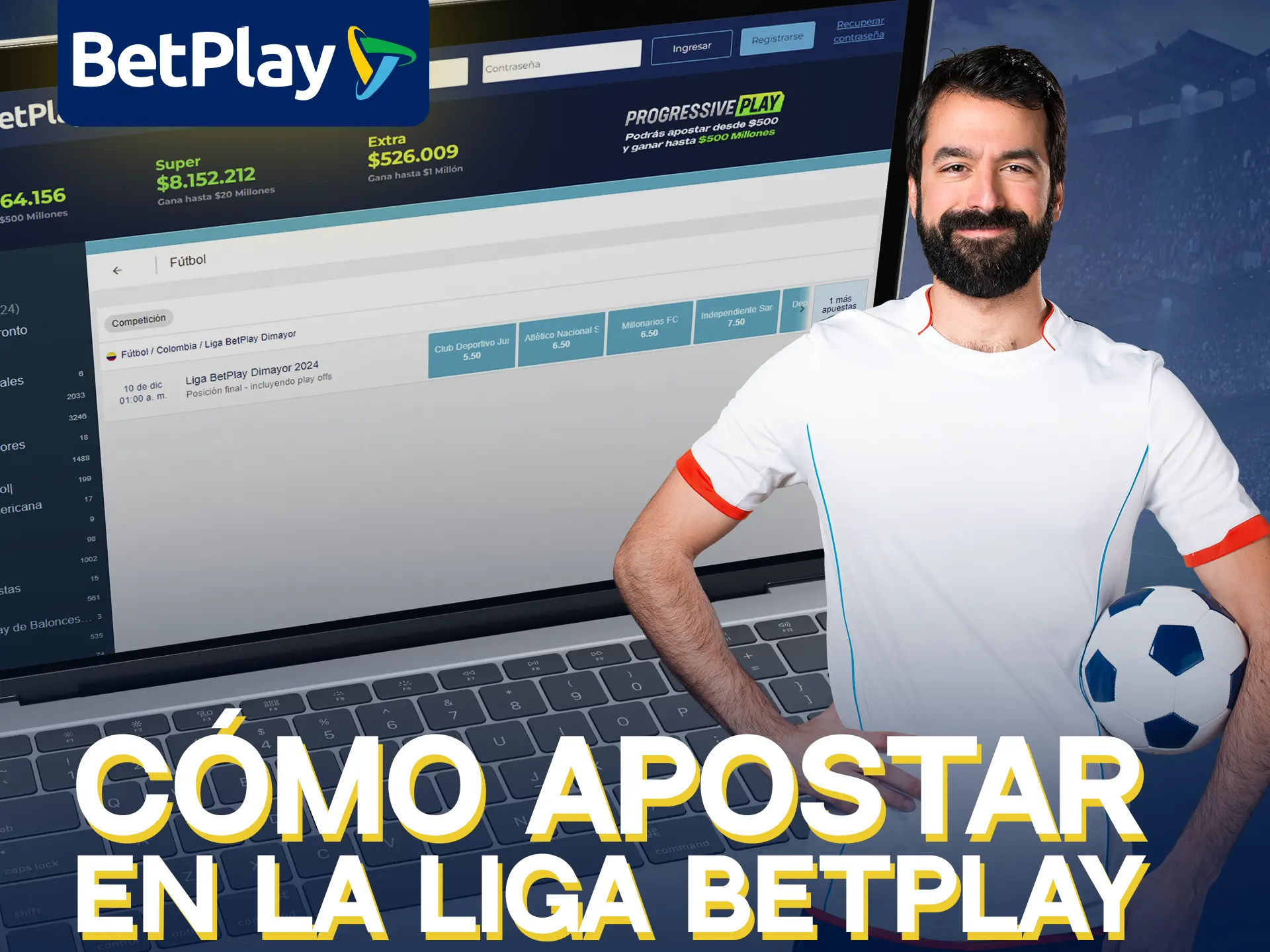 Deposita y elige un partido para apostar en los partidos de la Liga BetPlay.