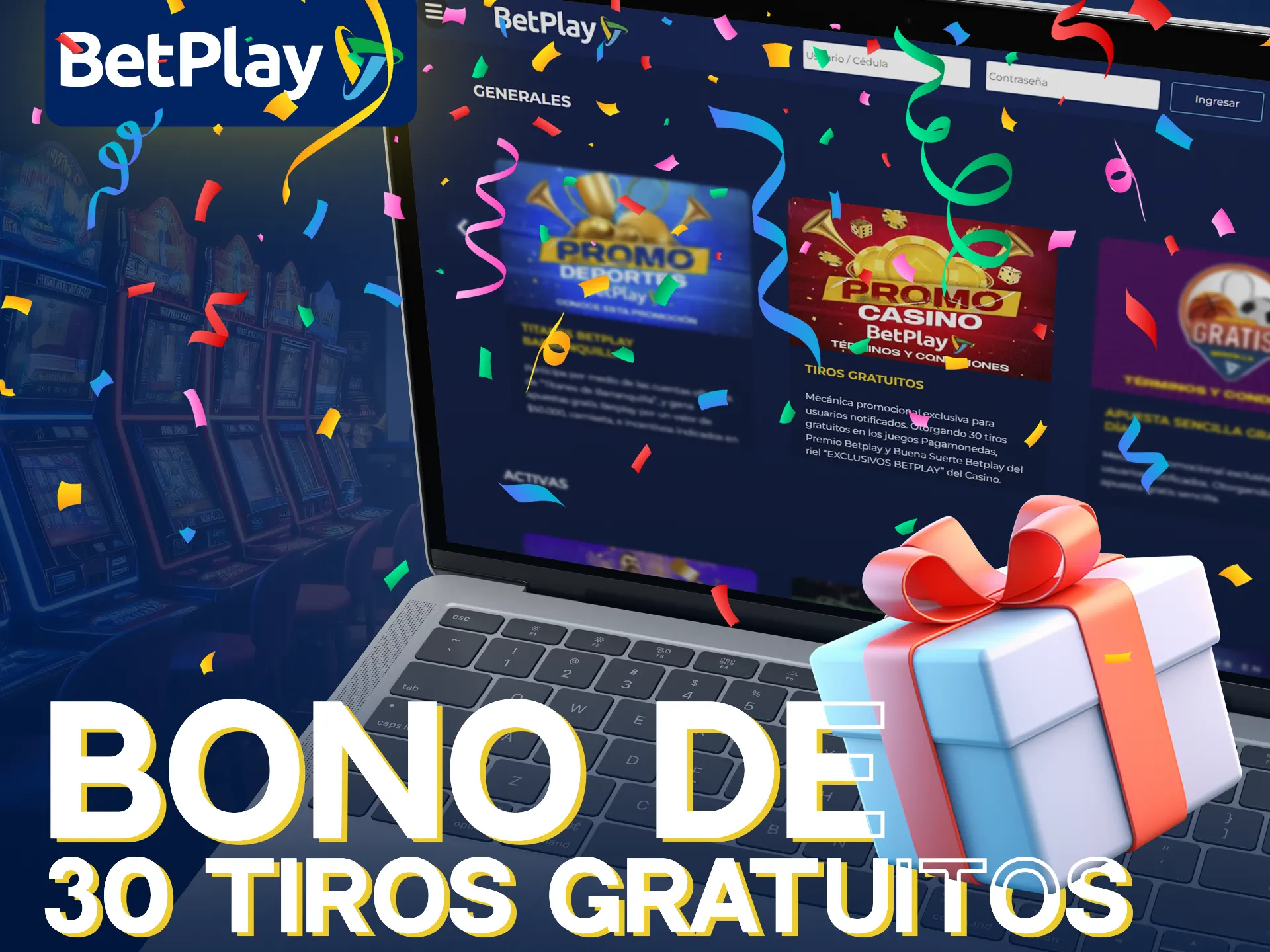 Consigue un bono BetPlay de 30 tiradas gratis en juegos exclusivos.